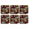 Abstract - Patroon - Rood onderzetter kurk middel -3d