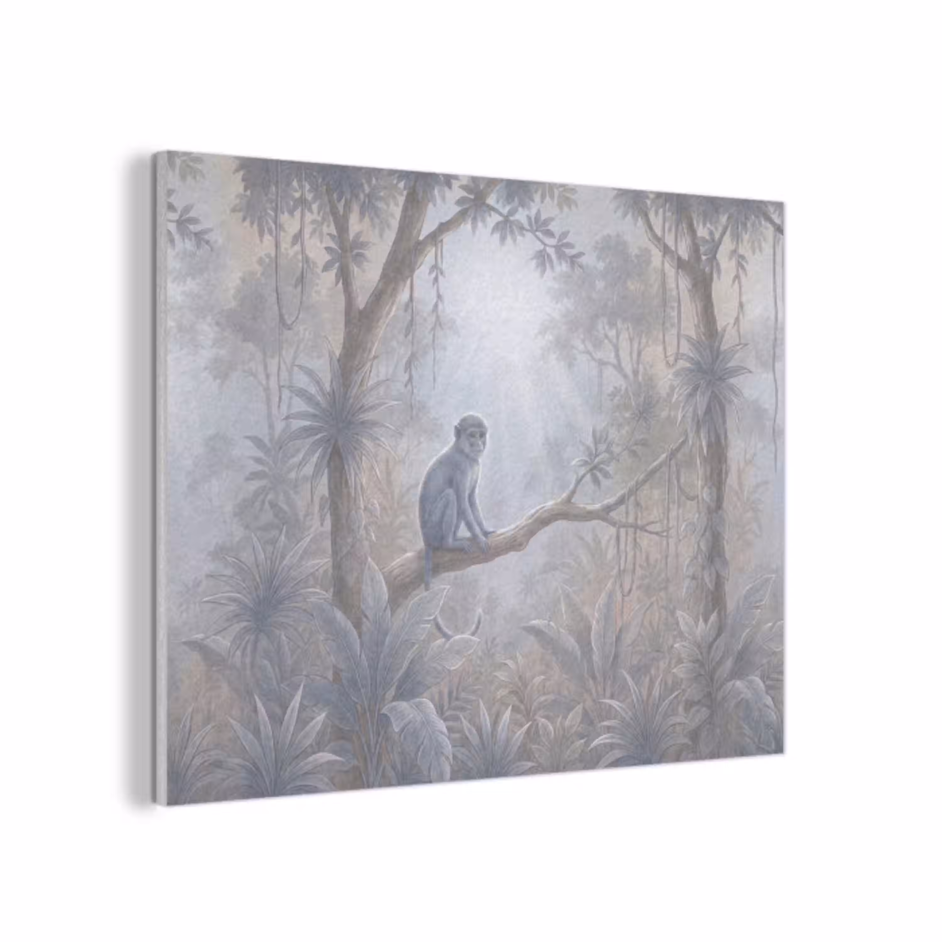Aap - Boom - Jungle - Natuur - Grijs PET vilt klein -3d
