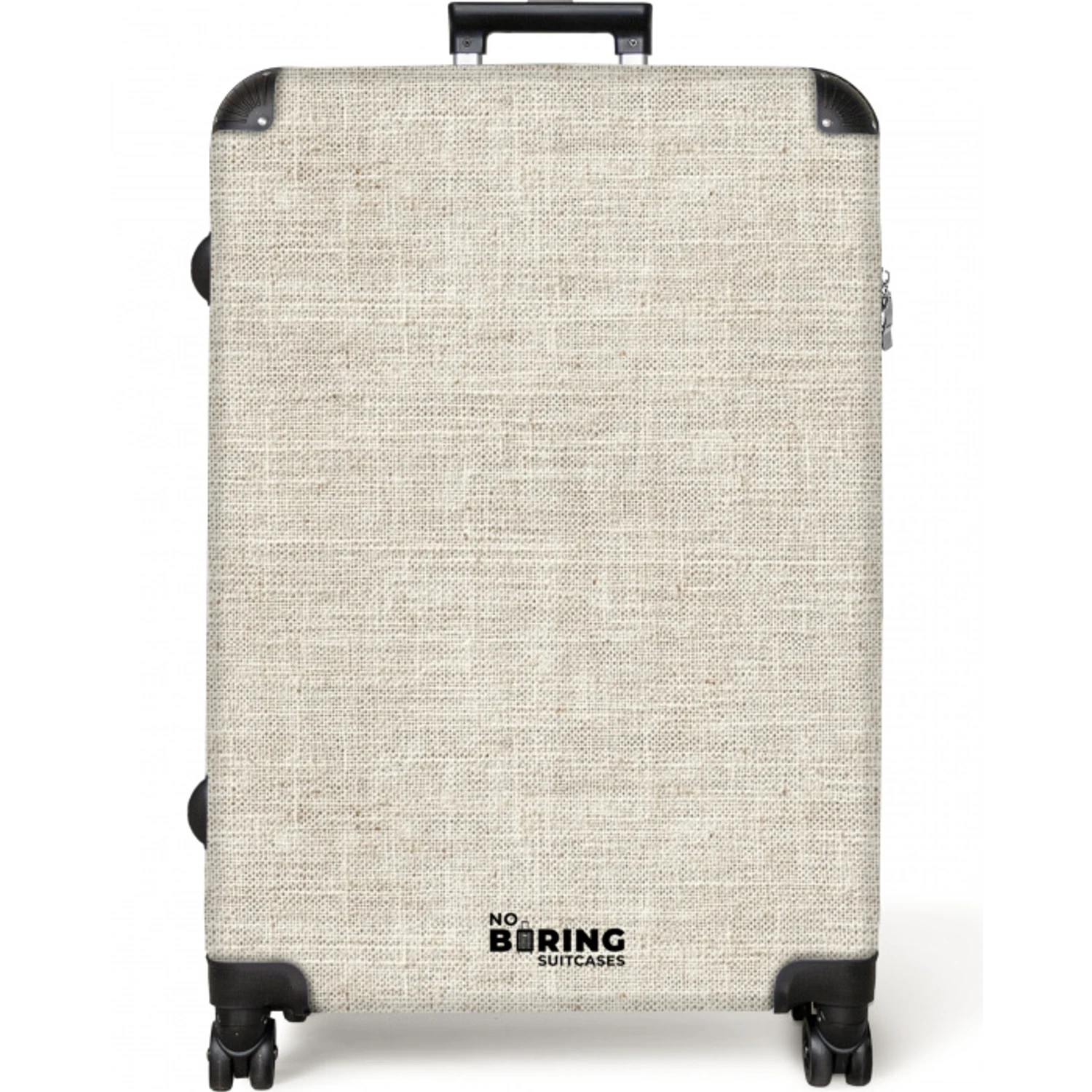 Linnen - Textuur - Beige NBS - Large koffer - Volwassenen Unisex groot -zzzzzzzzkaufland2