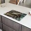 Marmer - Goud - Groen Inductie beschermer vinyl 3mm klein -sfeer8