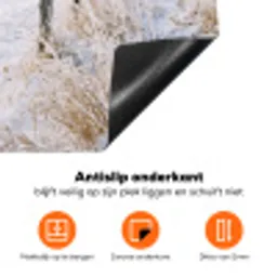 Hek - Sneeuw - Mist - Platteland - Nostalgisch Inductie beschermer vinyl 3mm klein -zzzzzzz-td-onderkant