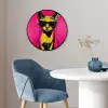 Kat - Art - Zonnebril - Roze Fotolijst rond zonder passe partout klein -sfeer2