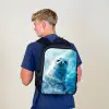 Witte zeehond in het water Rugzak - Zwart middel -sfeer8