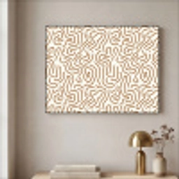 Minimalistisch - Patroon - Terracotta Textielframe zwart klein 947 -sfeer2