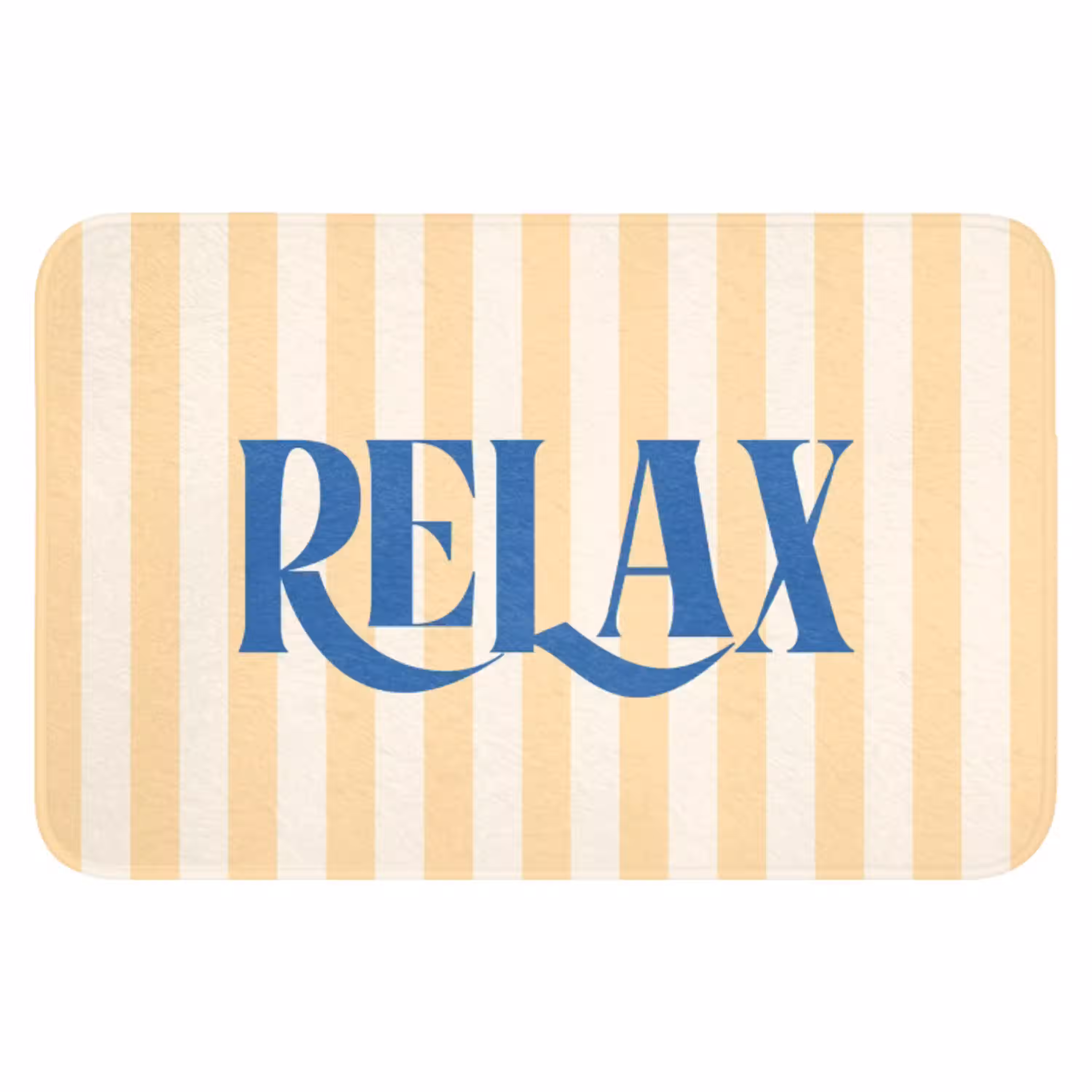 Blauw - Geel - Strepen - Relax WCmat klein -3d