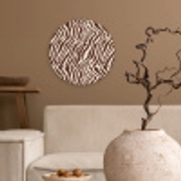 Zebra - Patroon - Zwart - Wit Wandcirkel kunststof plaat 5mm dik klein 188 -sfeer1