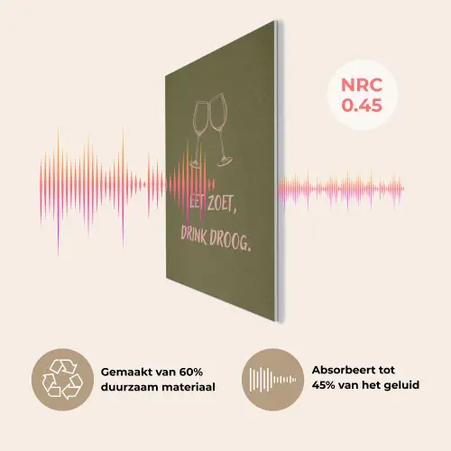 Roze - Groen - Wijn - Quote PET vilt klein -USP_NL