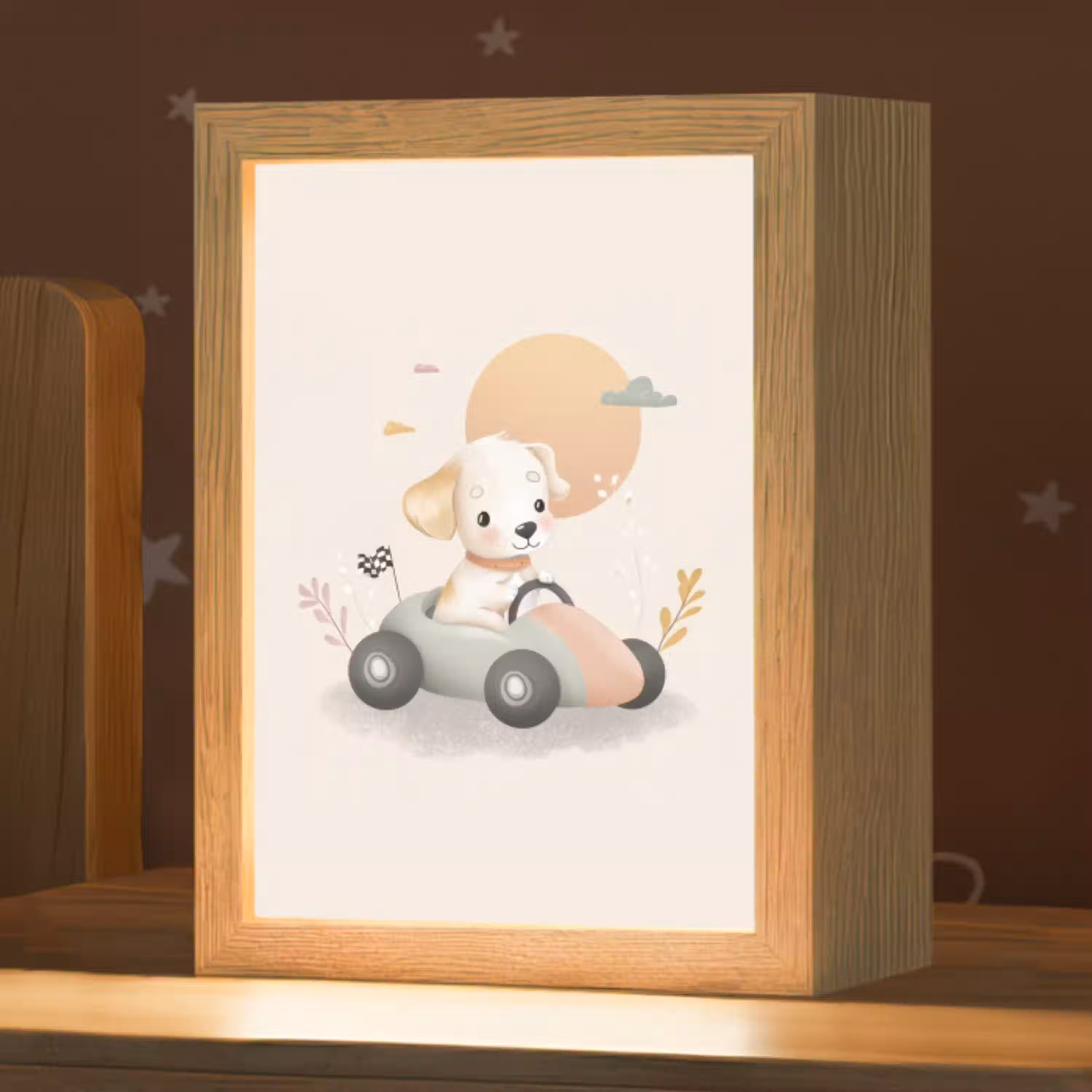 Puppy - Raceauto - Oranje Light Box met kabel klein -zzz_3d_website