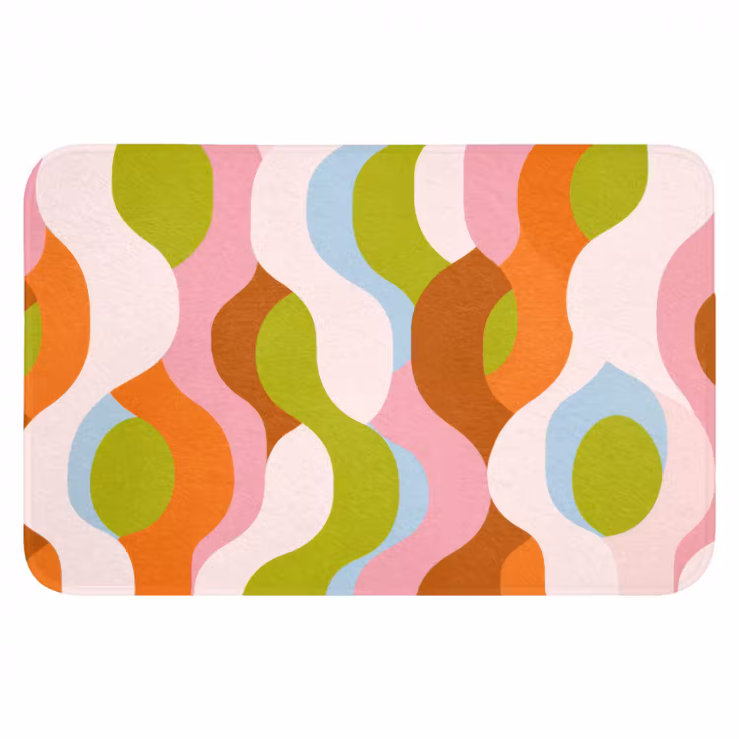Badematte - Abstrakt - Formen - Rosa