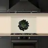 Rozet - Cirkelvormig - Donkergroen keuken achterwand spatscherm klein -sfeer1