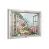 Doorkijk - Italië - Bloemen - Zee - Kust - Stad - Bergen plexiglas 5mm klein -z3d