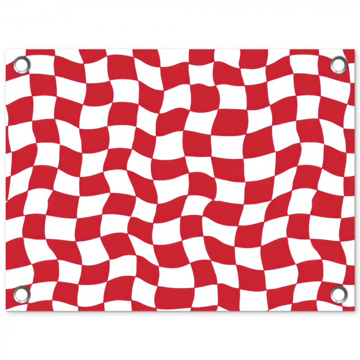 Golvend - Patroon - Rood tuinposter los doek klein 239 -3d