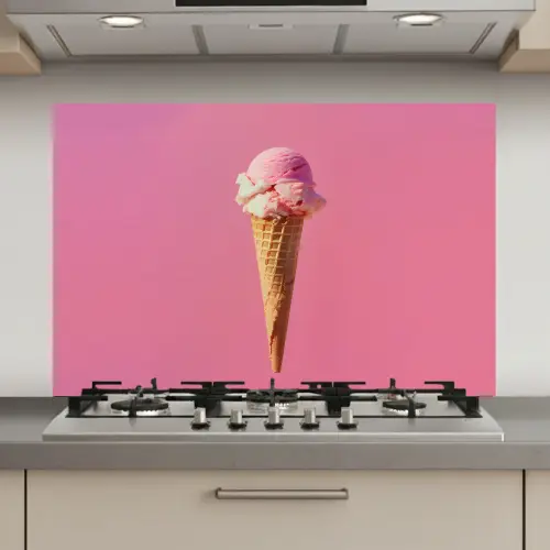 Hoorntje - Schepijs - Roze keuken achterwand spatscherm klein -3d_website