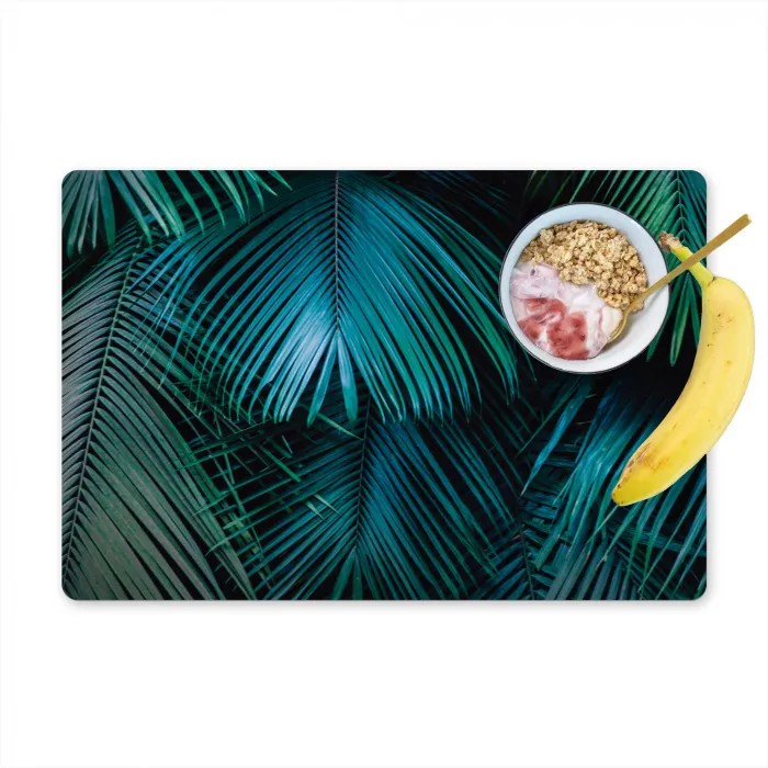 Inductie mat - Jungle - Inductie beschermer - Palmblad - Natuur Placemat vinyl groot -zzzproduct_Kitchenyeah-website
