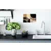 Abstract - Vlakken - Zwart - Rond Muursticker klein -keuken