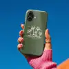 Palmbomen - Strand - Groen - Beige - Tropisch Toughcase MagSafe Apple iPhone 17 klein -Sfeer1V