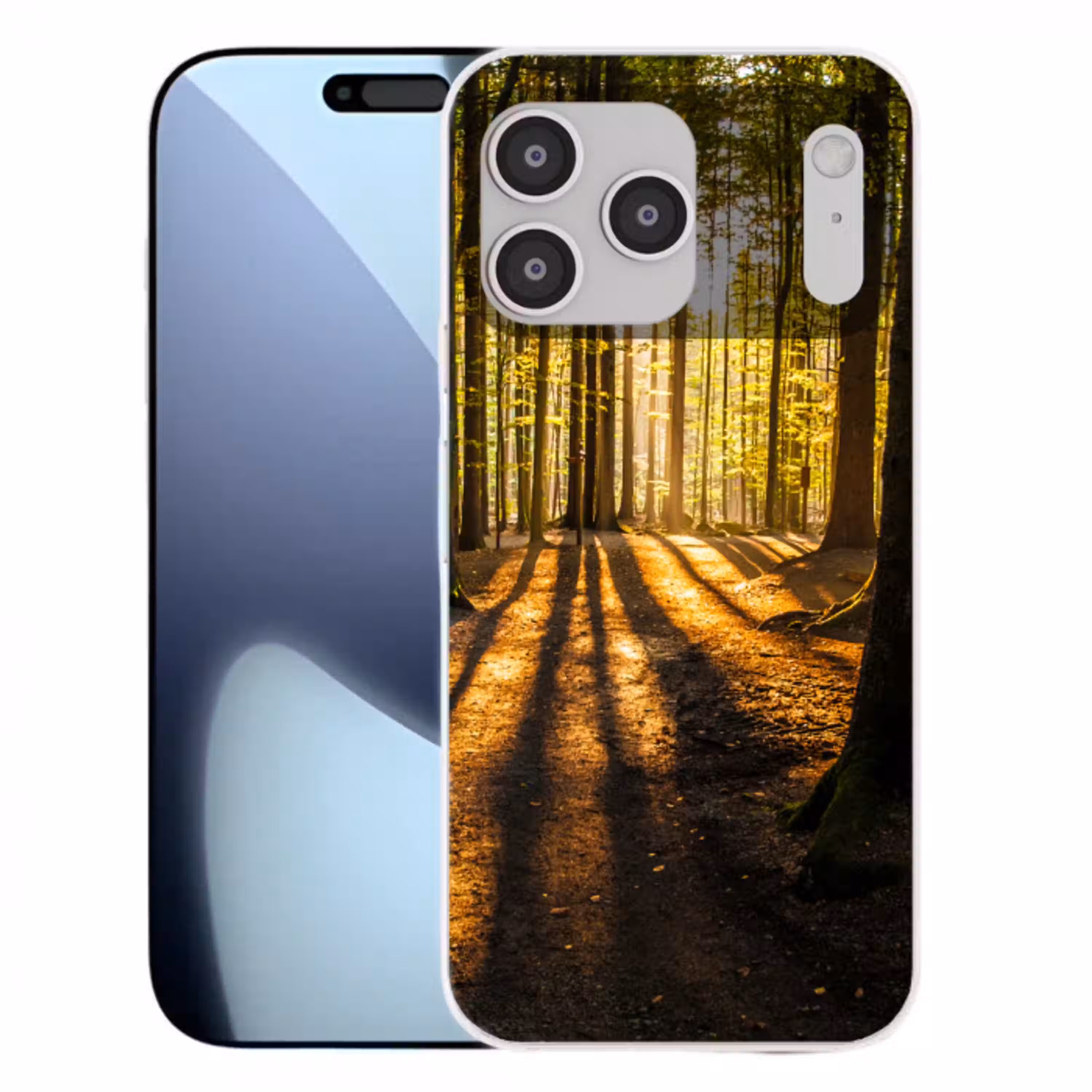 Zon - Bomen - Bos - Landschap - Natuur Telefoonhoesje iPhone 17 Pro Max klein -3d