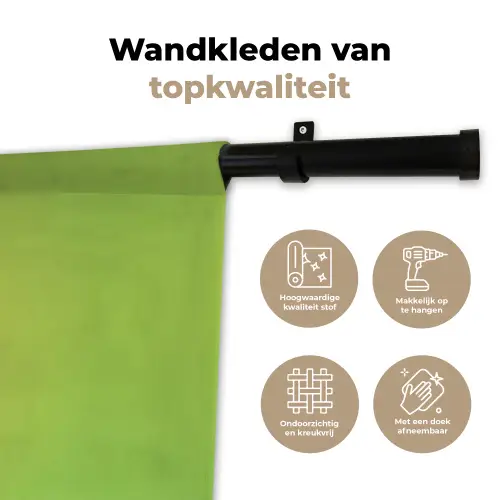 Hoorntje - Schepijs - Groen Wandkleed katoen klein -sfeer2