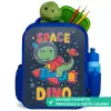 Dino - Raket - Kleurrijk Kinderrugzak - Blauw middel -inhoud_FR