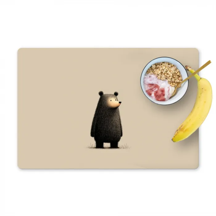 Beer - Donkerbruin - Minimalistisch Placemat vinyl groot -zzzproduct_Kitchenyeah-website