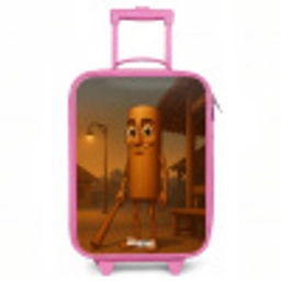 Tung Tung Tung Sahur Kinderkoffer - Roze klein -3d