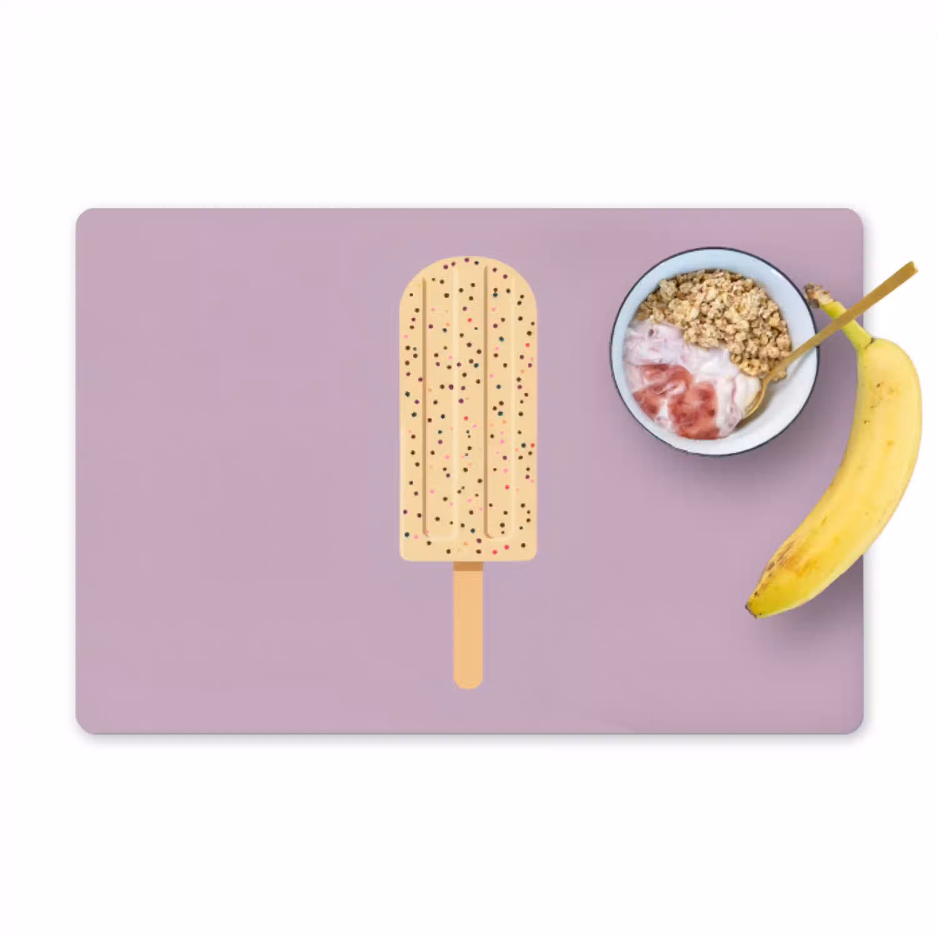 Beige - Ijsje - Spikkels Placemat vinyl groot -zzzproduct_Kitchenyeah-website