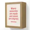 Quote - Sterren - Rood - Memories Light Box met kabel (Wandlamp) klein -3d