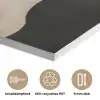 Golven - Abstract - Beige PET vilt klein -closeup_DE