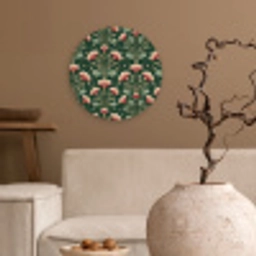 Patroon - Botanisch - Kleurrijk Wandcirkel kunststof plaat 5mm dik klein 188 -sfeer1