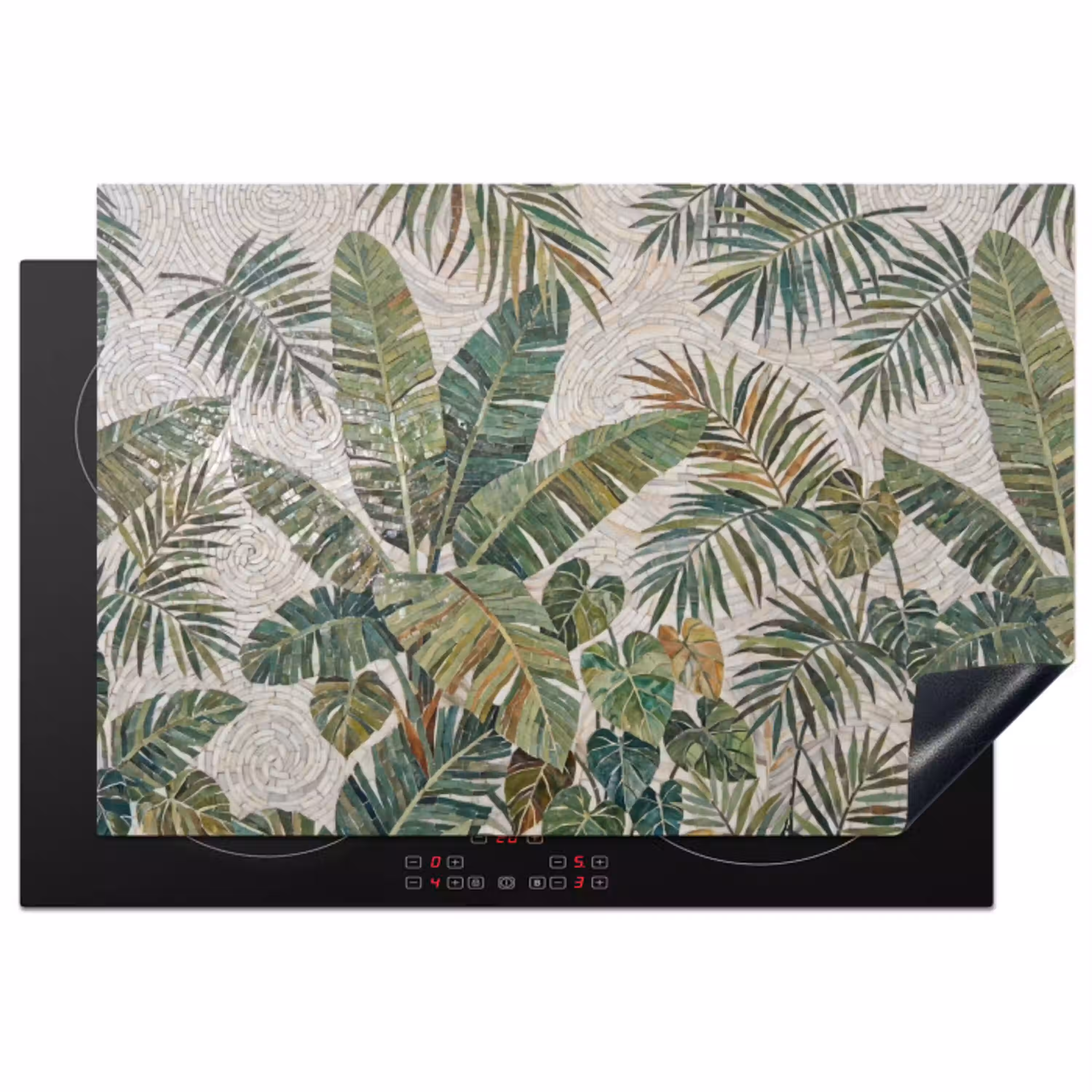 Planten - Tropisch - Mozaïek - Natuur - Groen Inductie beschermer vinyl 3mm klein -3d