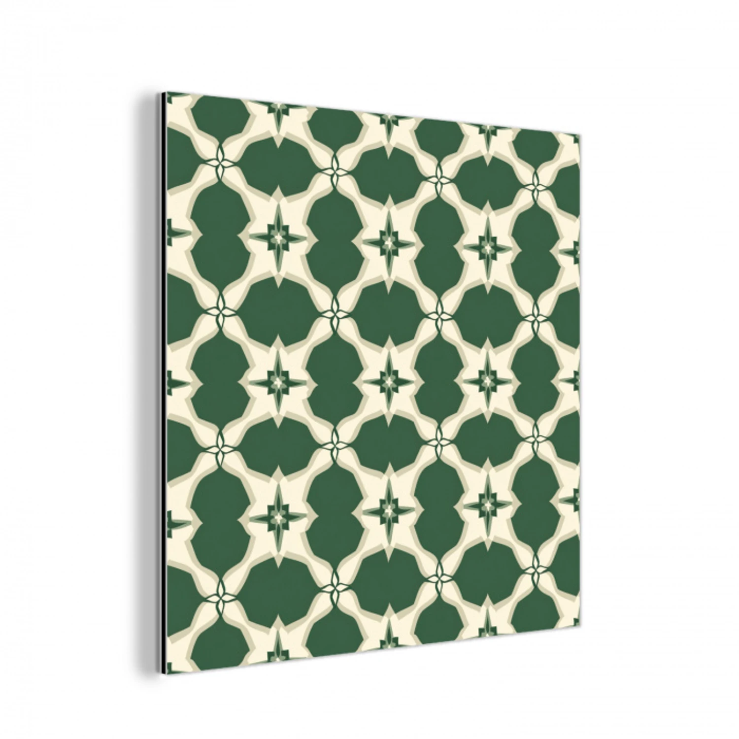 Tegel - Klassiek - Groen aluminium wit klein 46 -3d