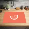 Watermeloen - Lijnen - Koraalrood Inductie beschermer vinyl 3mm klein -sfeer5