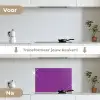 Paars - Kleuren - Effen keuken achterwand spatscherm klein 900 -voor_na_NL