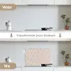 Patroon - Bloemen - Paars keuken achterwand spatscherm klein 900 -voor_na_NL