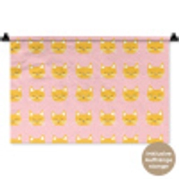 Katten - Patroon - Roze Wandkleed katoen klein 269 -t3d_DE