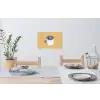 Blikje - Minimalistisch - Blauw - Illustratie Muursticker klein -eettafel