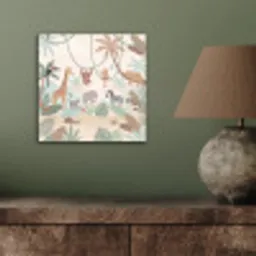 Jungle - Dieren - Groen aluminium wit klein -sfeer2