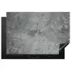 Beton - Leisteen - Grijs -Betonstructuur Inductie beschermer vinyl 3mm klein -3d