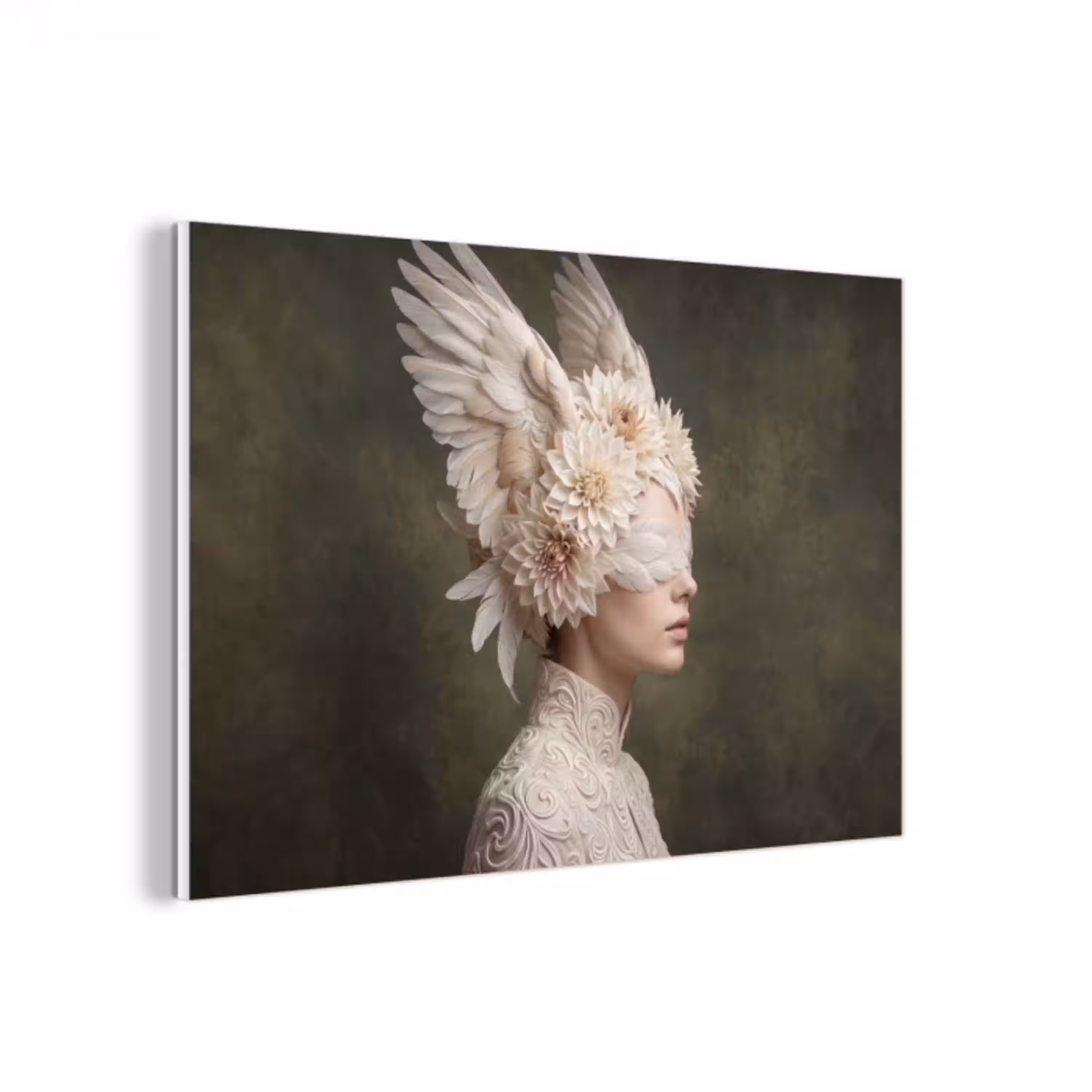 Vleugels - Vrouw - Wit forex 5mm xxl -3d