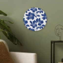 Floraal - Modern - Blauw Akoestische PET Vilt - Rond klein 838 -sfeer2