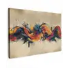Explosie - Kleurrijk - Vormen - Abstract canvas 2cm klein -z3d