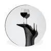 Hak - Wijn - Minimalistisch - Zwart Wandcirkel aluminium klein -3d