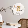 Quotes - Be happy - Kinderen - Maan - Bever - Waterverf Wandcirkel kunststof plaat 5mm dik klein -sfeer4