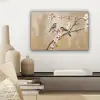 Vogels - Bloesemtak - Bloemen - Oranje canvas 2cm klein -sfeer6