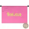 Roze - Groene Bonjour - art-deco Wandkleed katoen klein -t3d_DE