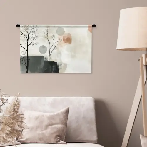 Wabi sabi - Beige - Plant Wandkleed katoen klein -sfeer4