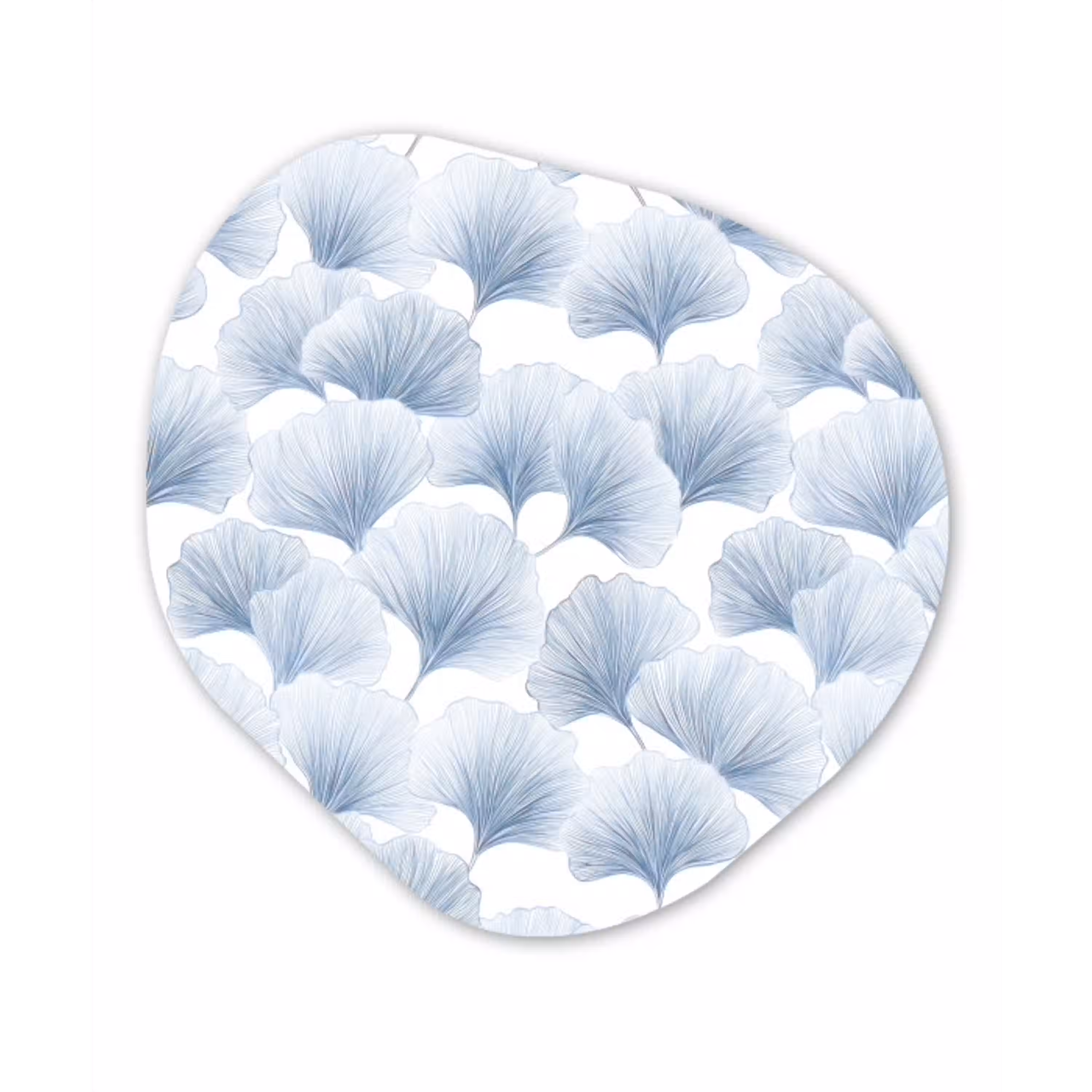 Waaier - Modern - Blauw Wandcirkel Organisch Aluminium middel 851 -3d