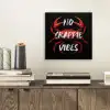 Krab - Rood - Tekst - Zwart aluminium wit klein -sfeer1