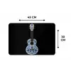 Ukelele - Delfts - Blauw - Muziek Placemat vinyl groot -specs