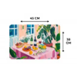 Tafel - Wijn - Fruit Placemat vinyl groot -specs
